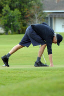 *EXCLUSIVE* Michael Douglas hits the Golf Links in Miami Beach