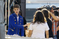 Justin Bieber talks with fans at Disney World