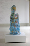 Paper Victorian dresses by Susan Stockwell, London, Britain  - Dec 2011