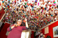 Woman decorates ceiling with 1,700 Christmas decorations, Swansea, Wales - 04 Dec 2011