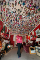 Woman decorates ceiling with 1,700 Christmas decorations, Swansea, Wales - 04 Dec 2011