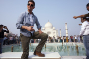 Tom Cruise and Anil Kapoor at the Taj Mahal in Agra, India - 03 Dec 2011