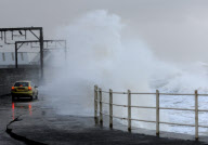 Sturm an der schottischen Küste in Ayrshire