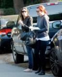 Demi Moore and a Friend Visit with Rumer