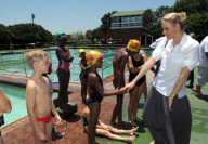 Monaco's Prince Albert II and Charlene in South Africa