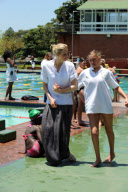 Monaco's Prince Albert II and Charlene in South Africa