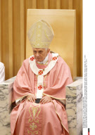 ROME: Pope Benedict XVI celebrates mass in the "Santa Maria delle Grazie" parish church, in Rome, Sunday, Dec. 11, 2011.