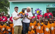 Christian Slater and Richard Branson open Mpumalanga creche in Limpopo, South Africa - 12 Dec 2011
