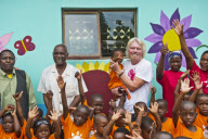 Christian Slater and Richard Branson open Mpumalanga creche in Limpopo, South Africa - 12 Dec 2011