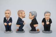 Traditional Catalonian Caganer statues, Spain - Dec 2011