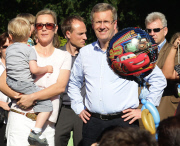 Bundespräsident Christian Wulff und seine Ehefrau Bettina Wulff eröffnen das Kinder- und Familienfest in Bonn