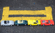 The worlds shortest double yellow lines in Stafford Street, Norwich, Norfolk, Britain - 17 Dec 2011