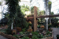 Model train display made from plants in the Enid A. Haupt Conservatory at the New York Botanical Gardens, America - 13 Dec 2011