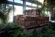 Model train display made from plants in the Enid A. Haupt Conservatory at the New York Botanical Gardens, America - 13 Dec 2011