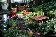 Model train display made from plants in the Enid A. Haupt Conservatory at the New York Botanical Gardens, America - 13 Dec 2011