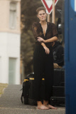 Catherine McNeil on set Smoking