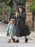 Helena Bonham Carter goes to her local tesco for some groceries with her daughter, London, Britain - 27 Dec 2011