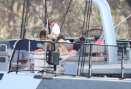 Rupert Murdoch , Sarah and Lachlan in St Barth