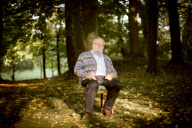 Polish composer and conductor Krzysztof Penderecki at home