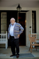 Polish composer and conductor Krzysztof Penderecki at home