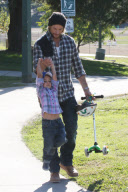 Gabriel Aubry takes Nahla to the park