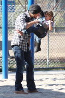 Gabriel Aubry takes Nahla to the park