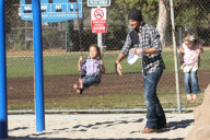 Gabriel Aubry takes Nahla to the park