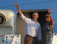 Obamas end Hawaiian vacation