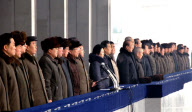 Massenkundgebung am Kim Il Sung Square in Pyongyang