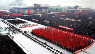 Massenkundgebung am Kim Il Sung Square in Pyongyang