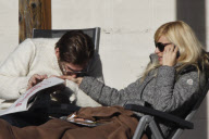 EXC: MICHELLE HUNZIKER AND TOMASO TRUSSARDI IN ST MORITZ!