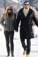 EXC: MICHELLE HUNZIKER AND TOMASO TRUSSARDI IN ST MORITZ!