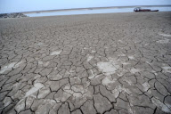 Tiefe Risse: Der fast ausgetrocknete Poyang See in China