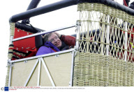 STEPHEN HAWKING TAKING A TRIP IN A HOT AIR BALLOON FOR HIS 60TH BIRTHDAY TREAT, BRITAIN - 04 MAR 2002