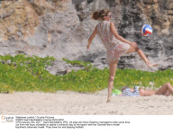 CPE/Olivia Palermo at the beach with her German-born model boyfriend Johannes Huebl.