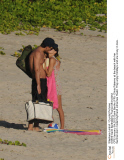 CPE/Olivia Palermo at the beach with her German-born model boyfriend Johannes Huebl.