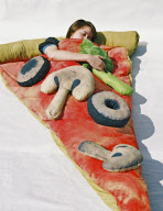 Pizza slice sleeping bag, America - 28 Dec 2011