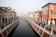Italian themed 'Florentia Village' luxury shopping outlet park, Wuqing, near Tianjin. China - 01 Dec 2011