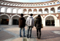Italian themed 'Florentia Village' luxury shopping outlet park, Wuqing, near Tianjin. China - 01 Dec 2011