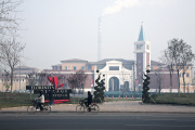 Italian themed 'Florentia Village' luxury shopping outlet park, Wuqing, near Tianjin. China - 01 Dec 2011