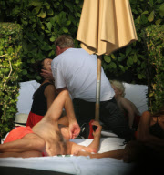 Sharlely Becker spent the day playing in the pool with her and Boris Becker's son Amadeus. Amadeus made a friend and Sharlely enjoyed some enthusiastic talk about todlers with his mother. Miami Beach, Fl