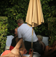 Sharlely Becker spent the day playing in the pool with her and Boris Becker's son Amadeus. Amadeus made a friend and Sharlely enjoyed some enthusiastic talk about todlers with his mother. Miami Beach, Fl