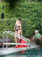 Sharlely Becker spent the day playing in the pool with her and Boris Becker's son Amadeus. Amadeus made a friend and Sharlely enjoyed some enthusiastic talk about todlers with his mother. Miami Beach, Fl