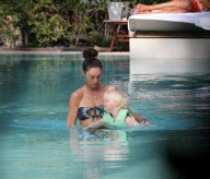 Sharlely Becker spent the day playing in the pool with her and Boris Becker's son Amadeus. Amadeus made a friend and Sharlely enjoyed some enthusiastic talk about todlers with his mother. Miami Beach, Fl