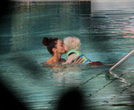 Sharlely Becker spent the day playing in the pool with her and Boris Becker's son Amadeus. Amadeus made a friend and Sharlely enjoyed some enthusiastic talk about todlers with his mother. Miami Beach, Fl