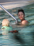 Sharlely Becker spent the day playing in the pool with her and Boris Becker's son Amadeus. Amadeus made a friend and Sharlely enjoyed some enthusiastic talk about todlers with his mother. Miami Beach, Fl