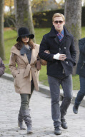 Eva Mendes and Ryan Gosling having a romantic ballade  at Pere Lachaise cemetery