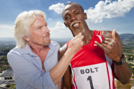 Usain Bolt stars as Sir Richard Branson for new TV Advert filmed in Kingston, Jamaica - 28 Nov 2011
