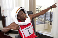 Usain Bolt stars as Sir Richard Branson for new TV Advert filmed in Kingston, Jamaica - 28 Nov 2011