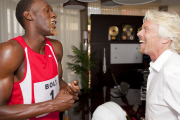 Usain Bolt stars as Sir Richard Branson for new TV Advert filmed in Kingston, Jamaica - 28 Nov 2011